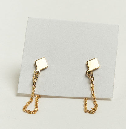 Small Diamond & Chain Studs