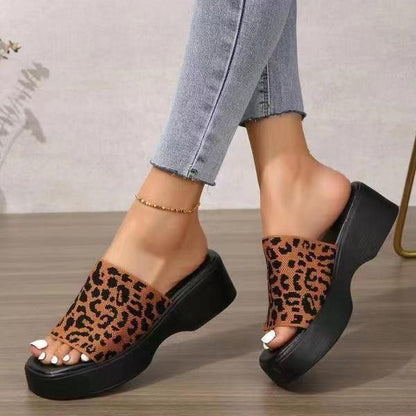 Open Toe Platform Cloth Sandals