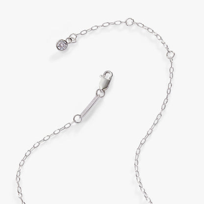 Initial R Precious Elongated Necklace