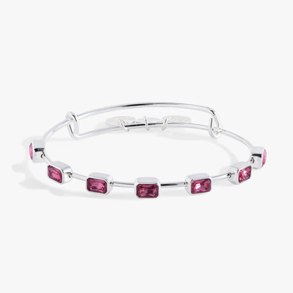 October Birthstone Emerald Cut Bangle