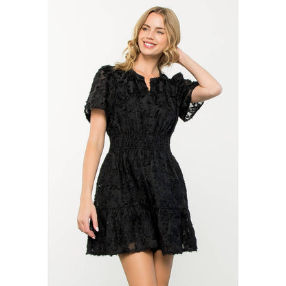 Rosalie - Fringe Detail Flutter Mini Dress