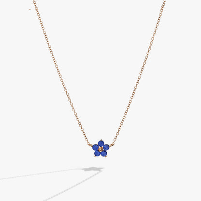 Crystal Forget-Me-Not Flower Necklace
