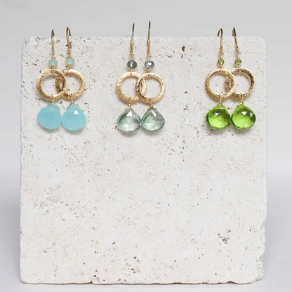 The Airie Earring - White Chalcedony Silver