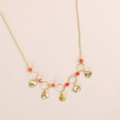 Black Spinel Mini Chain Loop Necklace