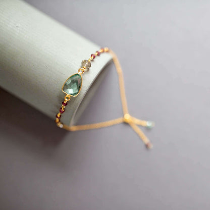 London Blue Quartz Gold Isla Bracelet