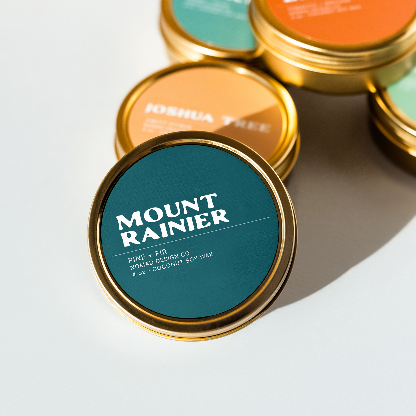 Mount Rainier National Park Travel Tin Candle
