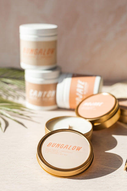 Bungalow Travel Tin Candle