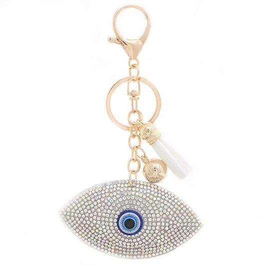 Rhinestone Evil Eye Keychain