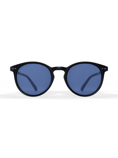 Black Round Polarized Sunglasses - UV400 for Men & Women