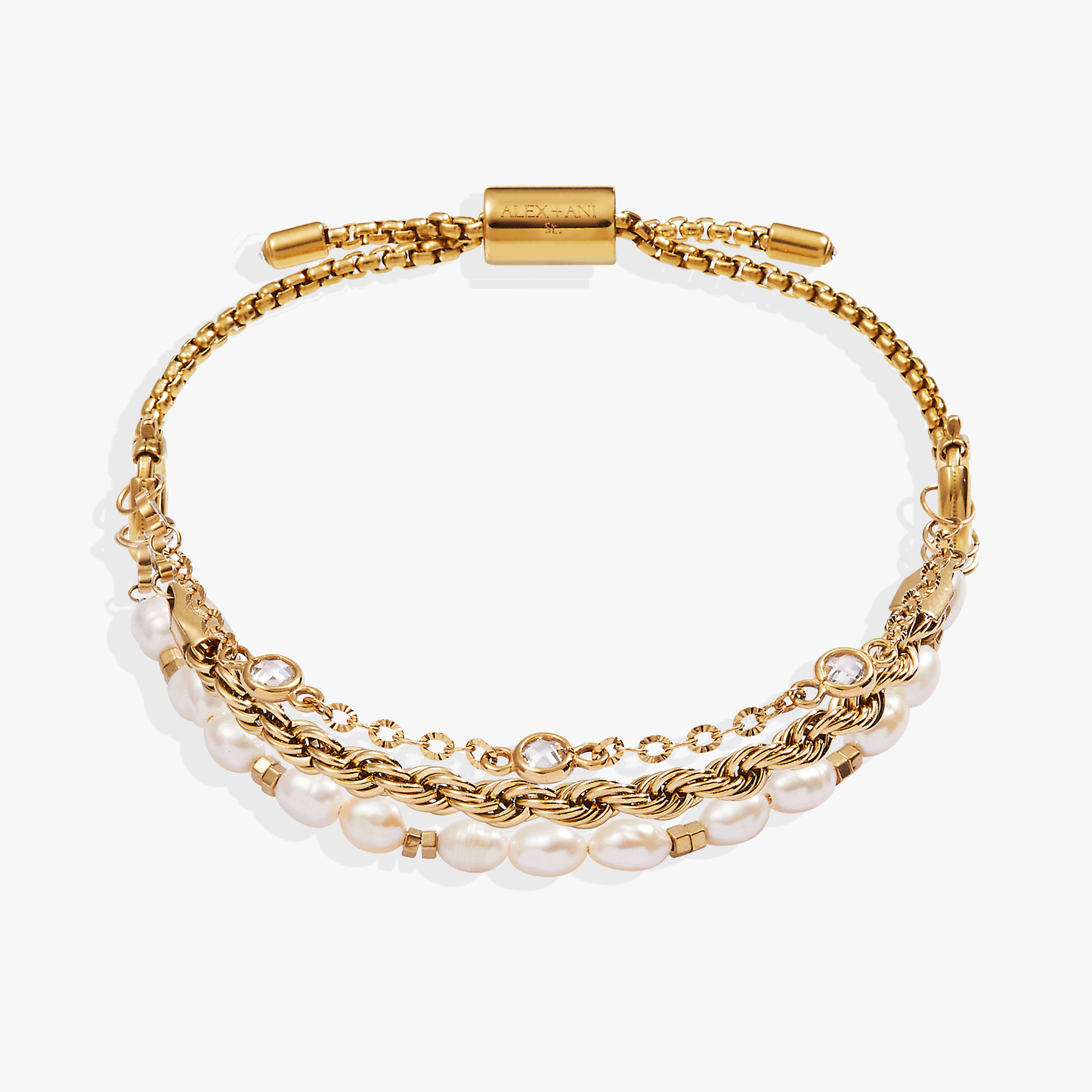 Crystal + Pearl Stranded™ Bracelet Set