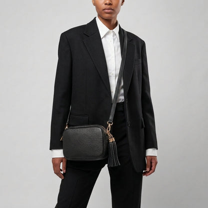 Italian Genuine Calf Leather Crossbody Bag 231302