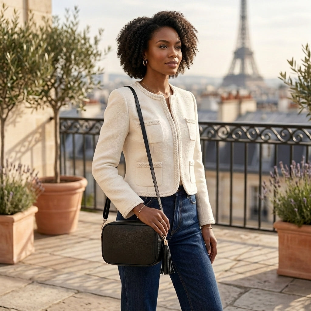 Italian Genuine Calf Leather Crossbody Bag 231302