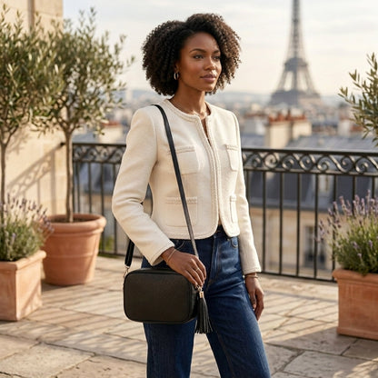Italian Genuine Calf Leather Crossbody Bag 231302