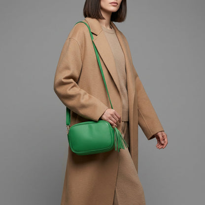Italian Genuine Calf Leather Crossbody Bag 231302