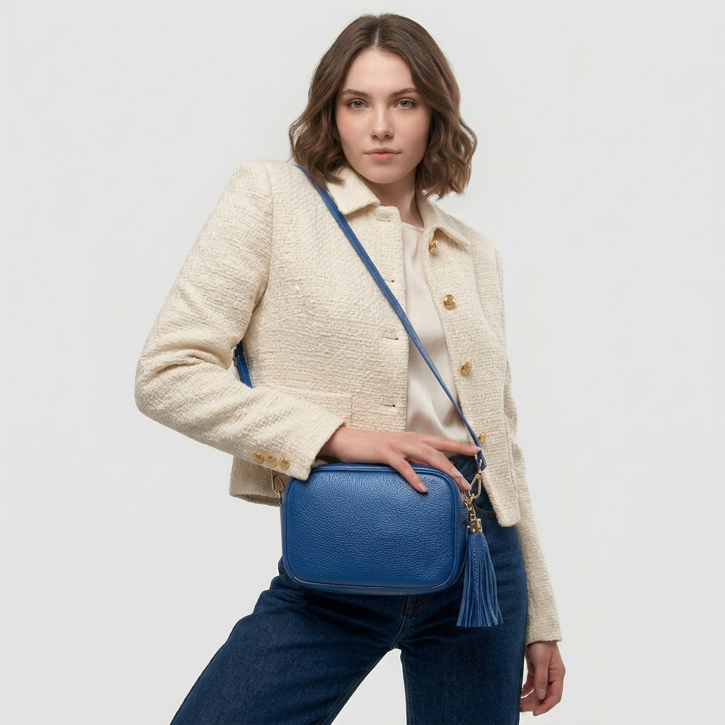 Italian Genuine Calf Leather Crossbody Bag 231302