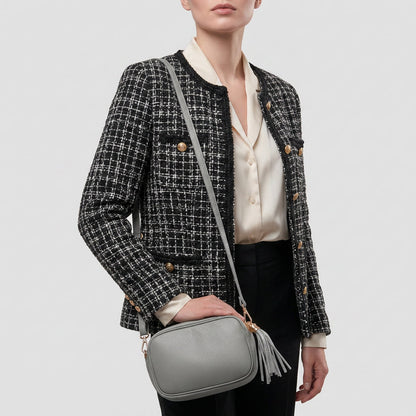 Italian Genuine Calf Leather Crossbody Bag 231302