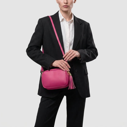 Italian Genuine Calf Leather Crossbody Bag 231302