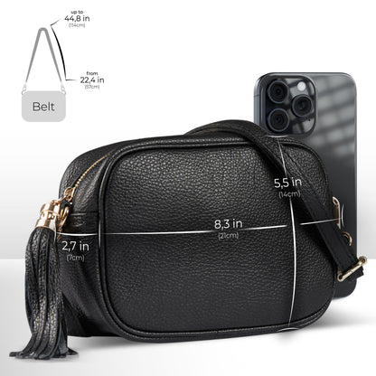 Italian Genuine Calf Leather Crossbody Bag 231302