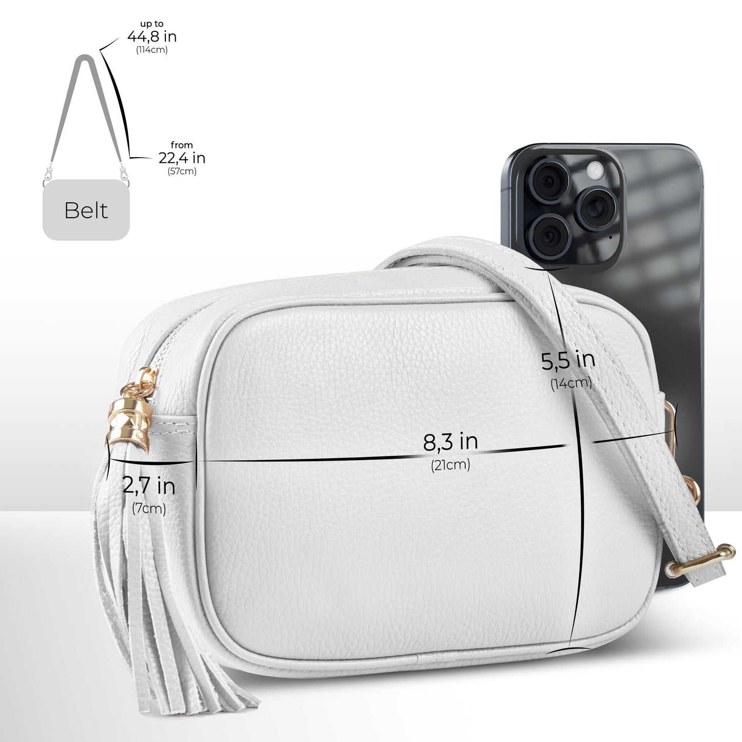 Italian Genuine Calf Leather Crossbody Bag 231302