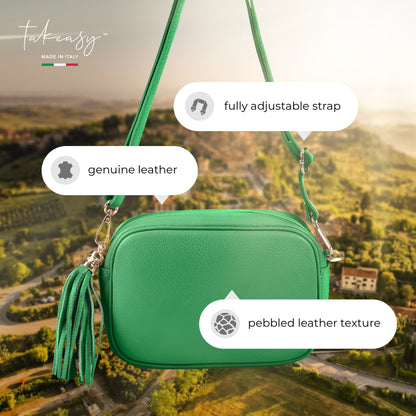Italian Genuine Calf Leather Crossbody Bag 231302