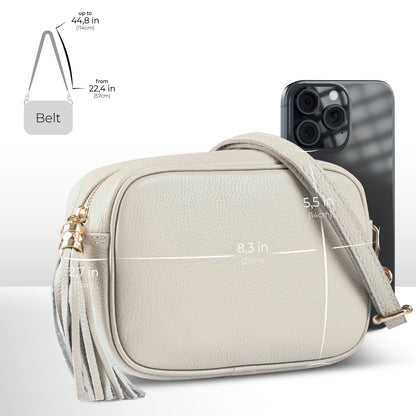 Italian Genuine Calf Leather Crossbody Bag 231302