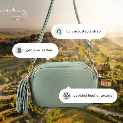 Italian Genuine Calf Leather Crossbody Bag 231302