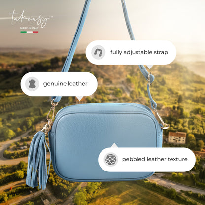 Italian Genuine Calf Leather Crossbody Bag 231302