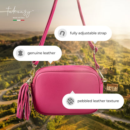 Italian Genuine Calf Leather Crossbody Bag 231302