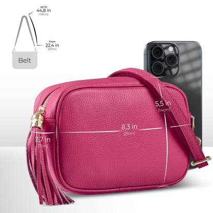 Italian Genuine Calf Leather Crossbody Bag 231302