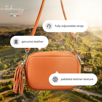 Italian Genuine Calf Leather Crossbody Bag 231302
