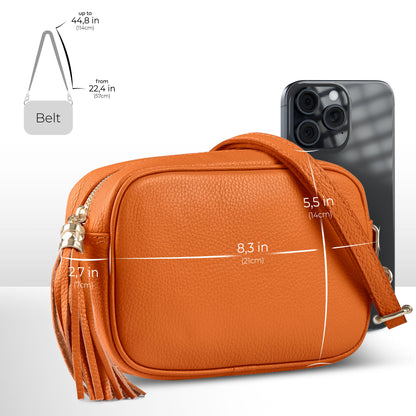 Italian Genuine Calf Leather Crossbody Bag 231302