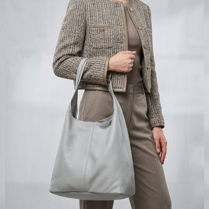 Italian Genuine Calf Leather Hobo Bag 011943