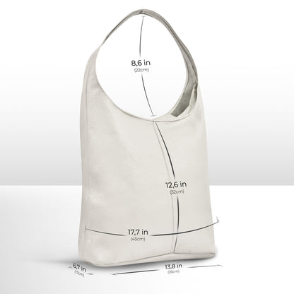 Italian Genuine Calf Leather Hobo Bag 011943