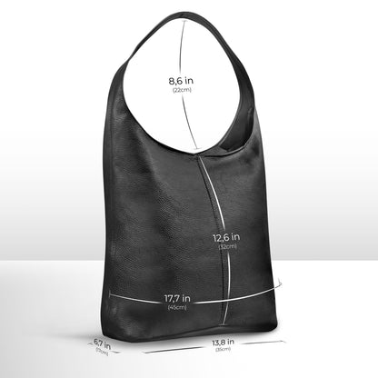 Italian Genuine Calf Leather Hobo Bag 011943