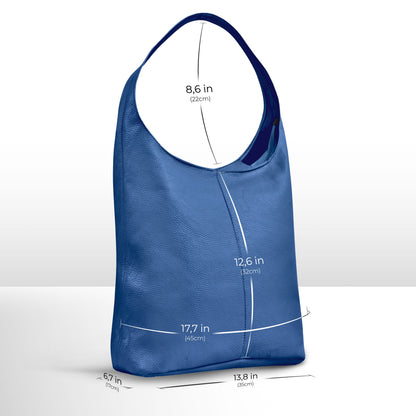 Italian Genuine Calf Leather Hobo Bag 011943