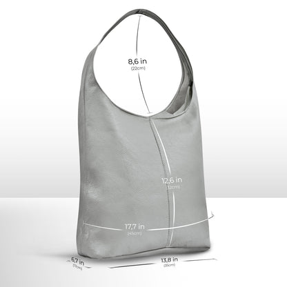 Italian Genuine Calf Leather Hobo Bag 011943