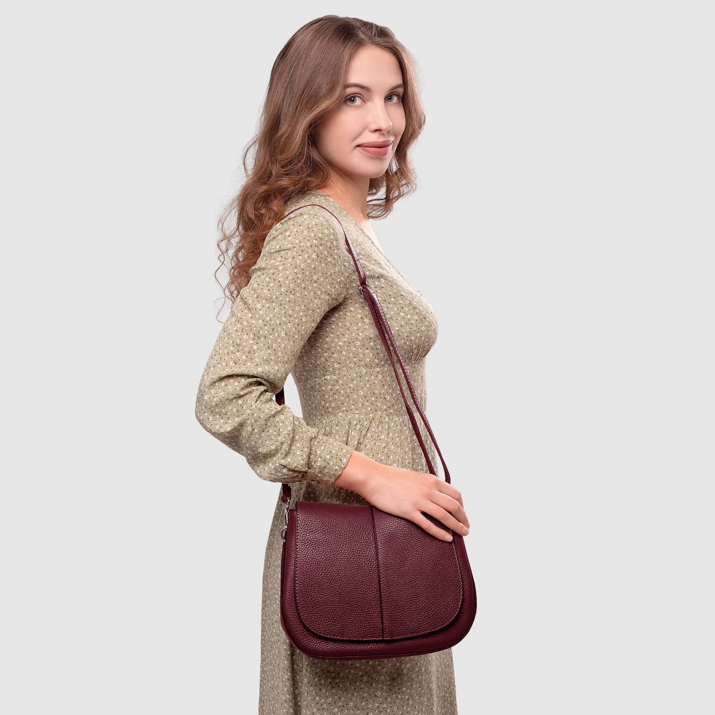 Italian Genuine Calf Leather Shoulder Bag 132610