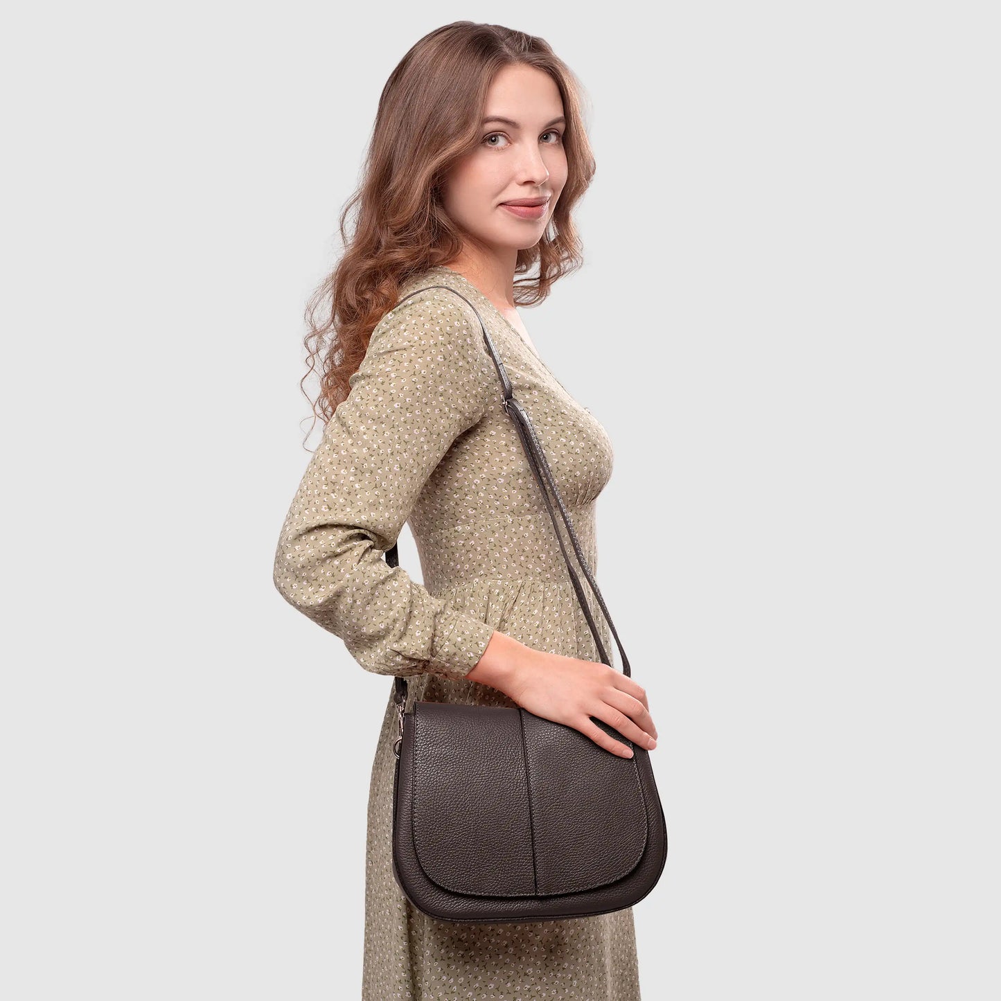 Italian Genuine Calf Leather Shoulder Bag 132610