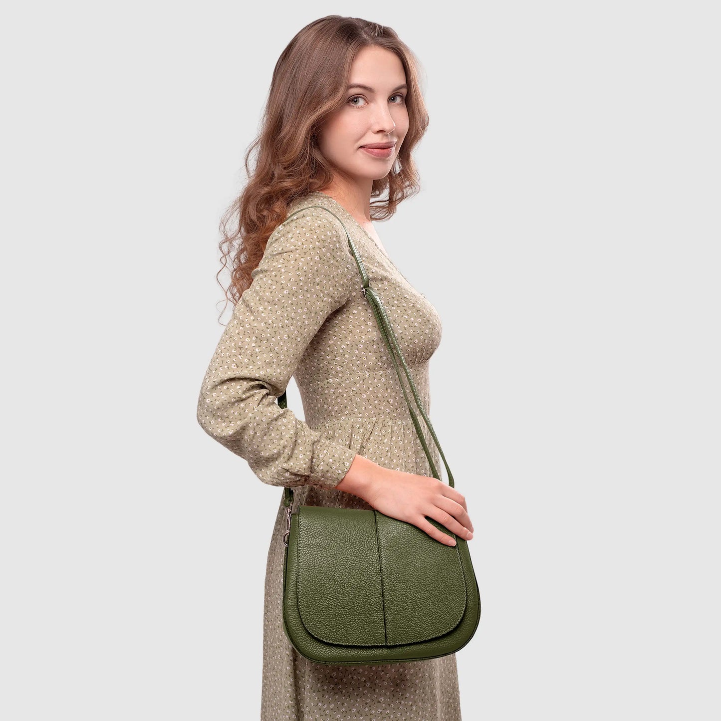 Italian Genuine Calf Leather Shoulder Bag 132610