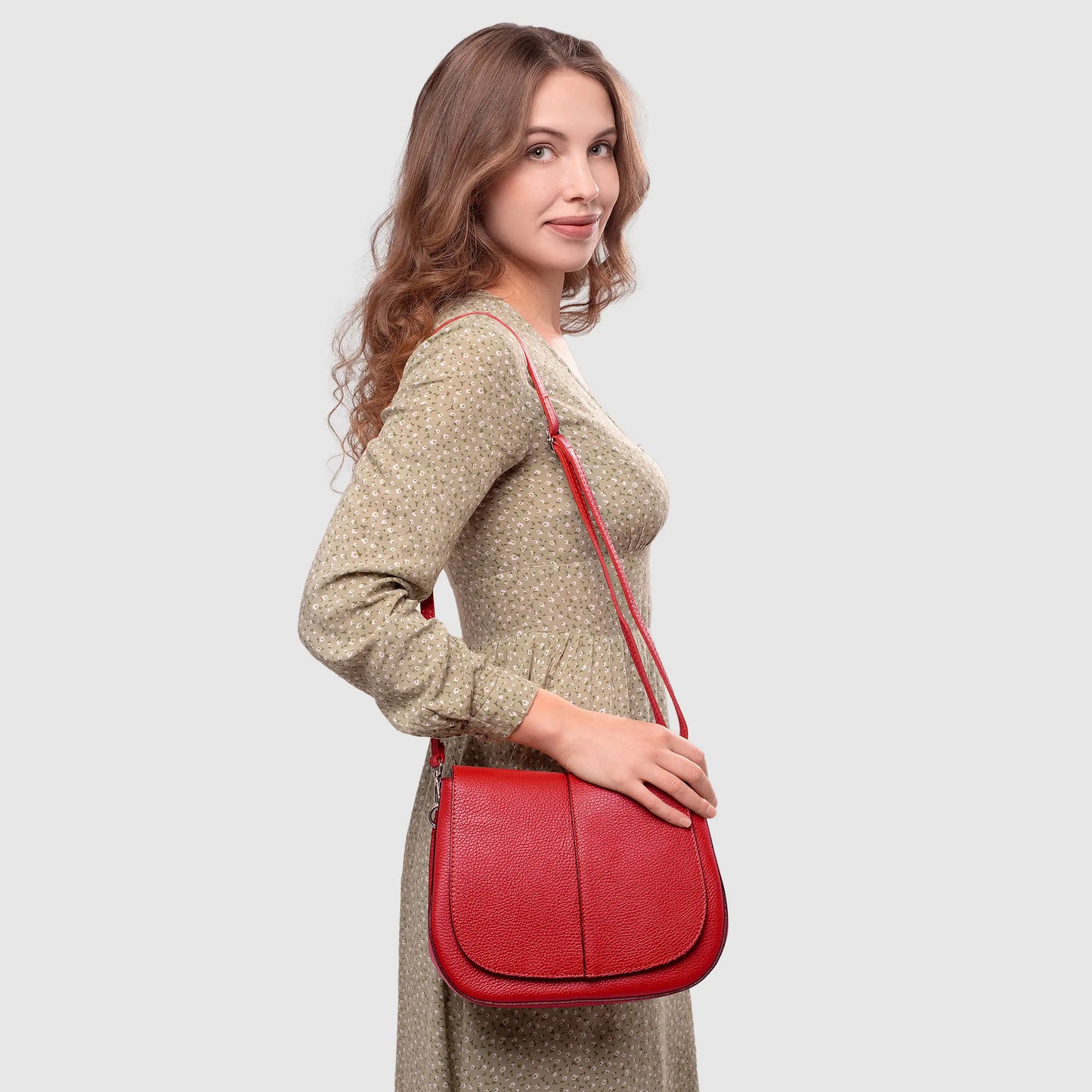 Italian Genuine Calf Leather Shoulder Bag 132610
