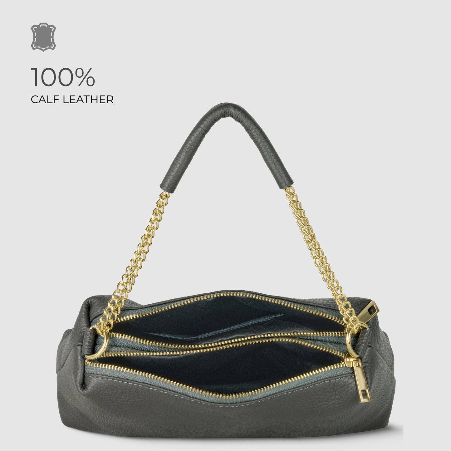 Italian Genuine Calf Leather Crossbody Bag 171522