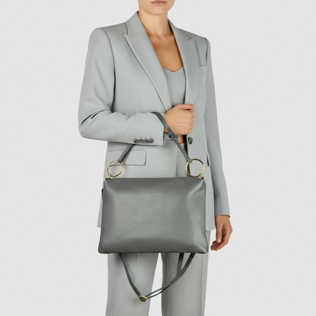 Italian Genuine Calf Leather Shoulder Bag 171551