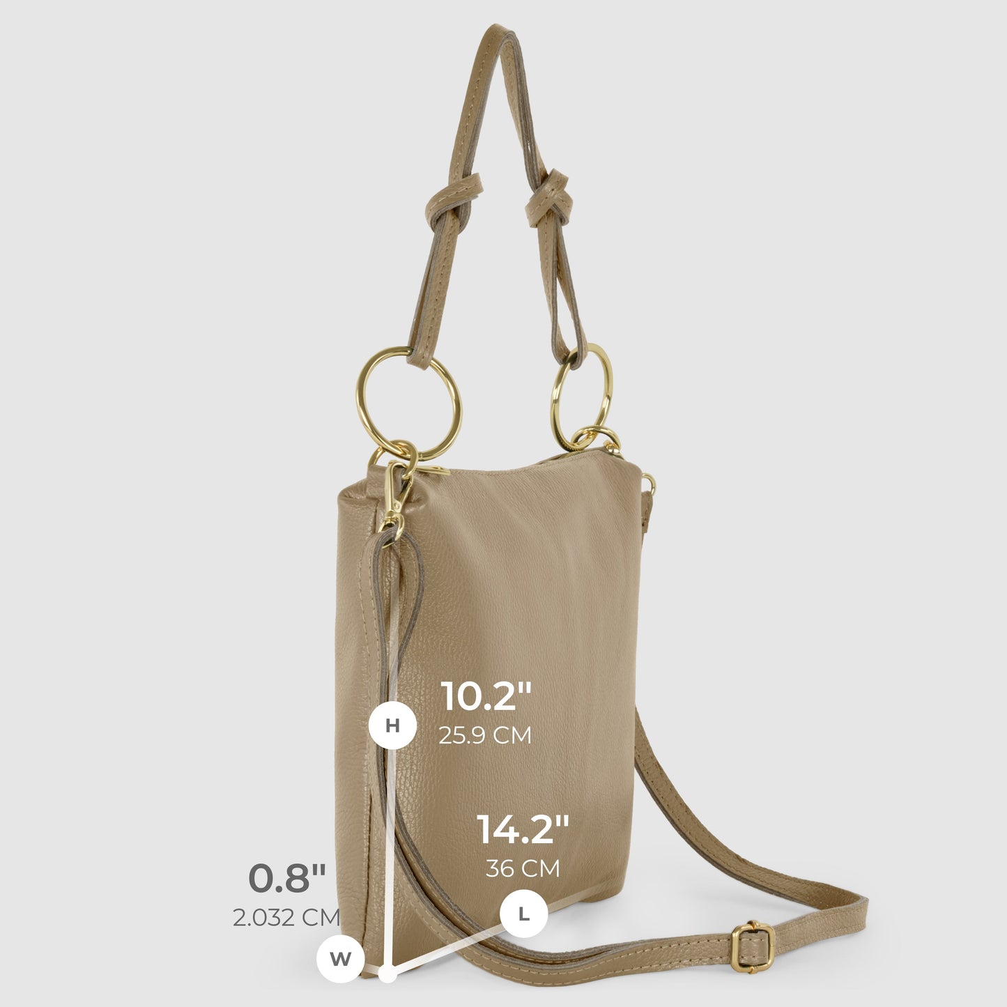 Italian Genuine Calf Leather Shoulder Bag 171551