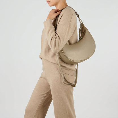 Italian Genuine Calf Leather Shoulder Bag 222024