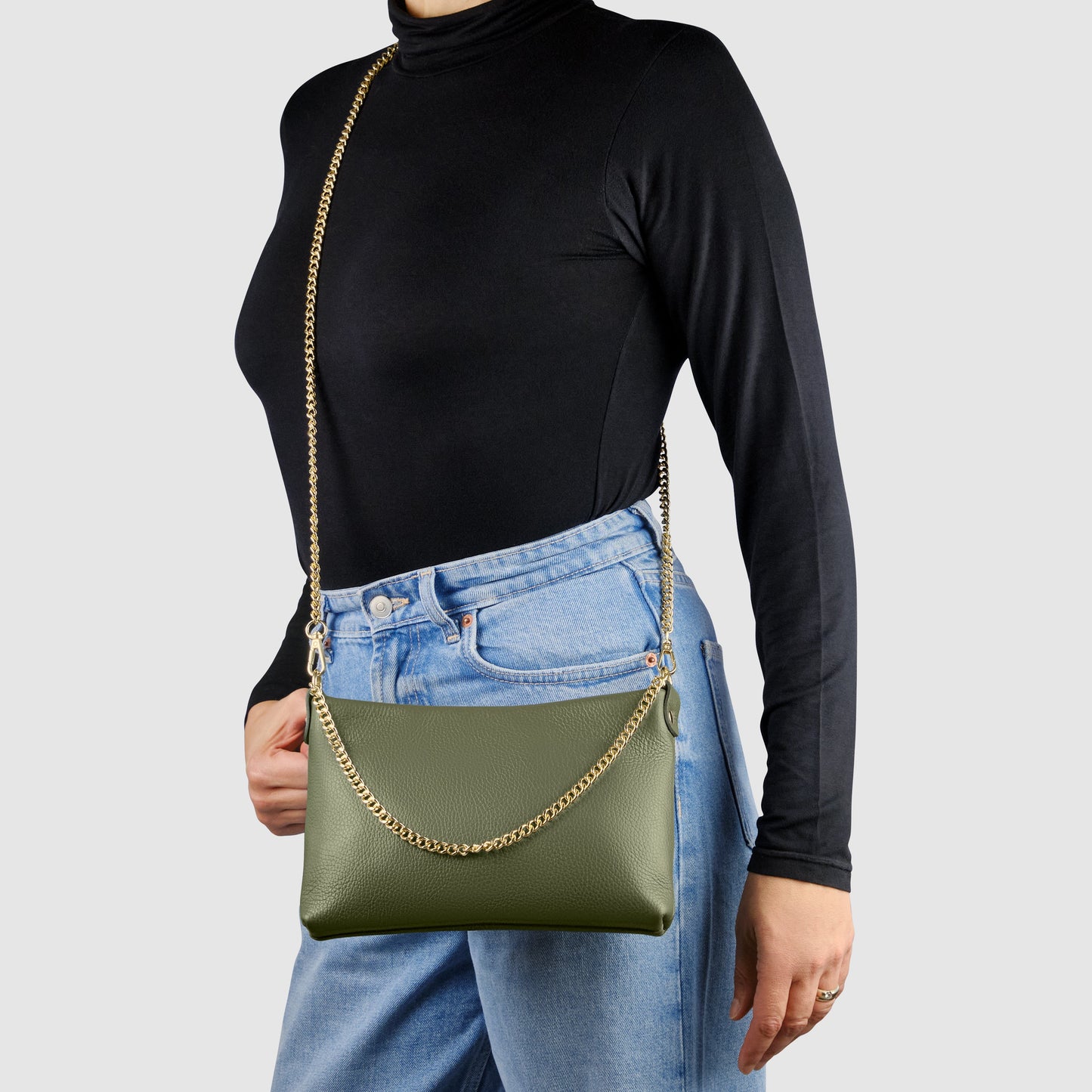 Italian Genuine Calf Leather Crossbody Bag 101315