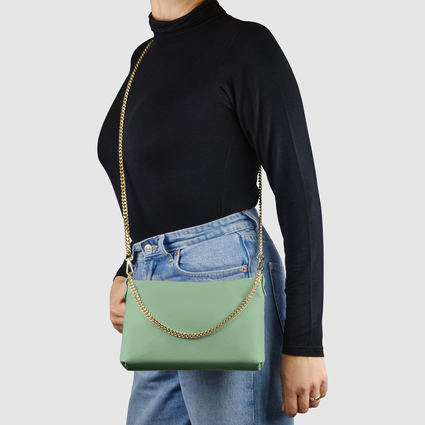Italian Genuine Calf Leather Crossbody Bag 101315