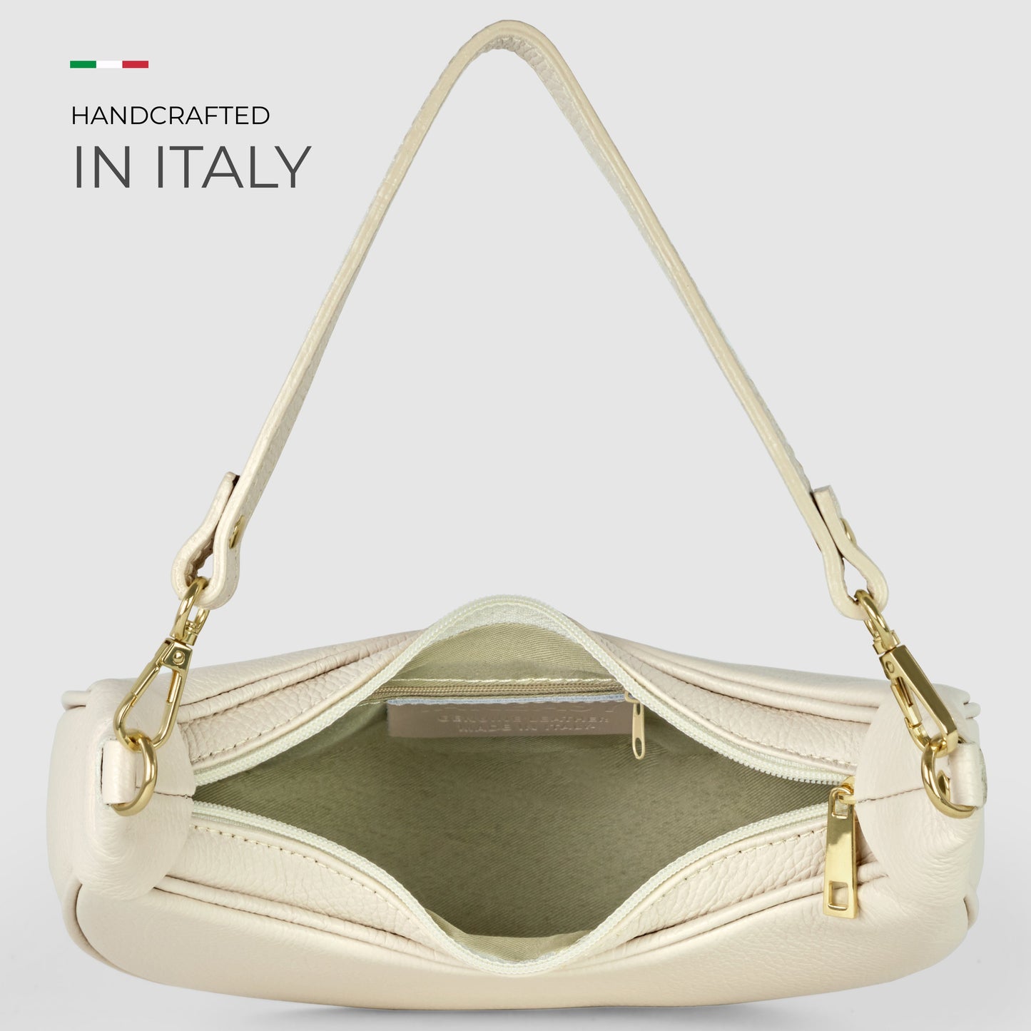 Italian Genuine Calf Leather Shoulder Bag 222024