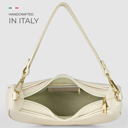 Italian Genuine Calf Leather Shoulder Bag 222024