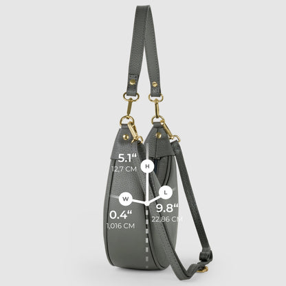 Italian Genuine Calf Leather Shoulder Bag 222024