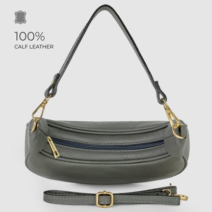 Italian Genuine Calf Leather Shoulder Bag 222024